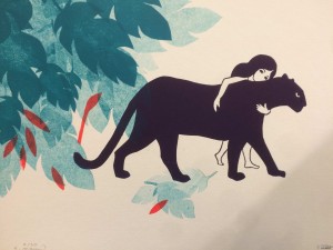 Galerie Montpellier | Evelyne Mary: Fille et panthère II