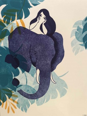 La fille et l'éléphant