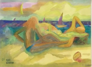 Galerie Montpellier | Richarme: Groupe sur la plage 