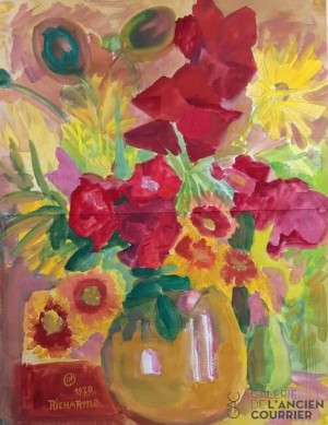 Galerie Montpellier | Richarme: Bouquet rouge et jaune